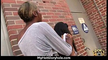 Preview 1 of Old Suck My Dick - Hot couple having oral sex in gloryhole interracial 7