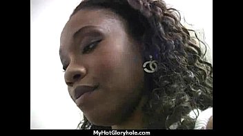 Preview 2 of Cute Thick Aunty - Hot couple having oral sex in gloryhole interracial 1