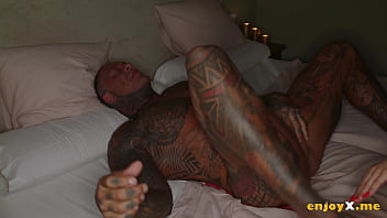 Preview 4 of Cummin Up - Horny Sara heads super-naughty when her inked beau munches her out and munches her smoothly-shaven pussy.