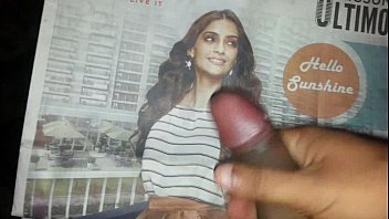 Preview 2 of College Hostel Lesbian - My cock on sonam kapoor