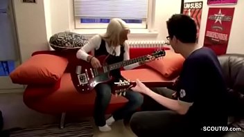 Preview 1 of Teams Naked - Music Teacher Fuck German Hot Big Tits Teen and Cum on Tits