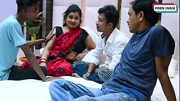 Preview 1 of Madhurii Dixit - Hot Indian Teacher gets Fucked by Three Boys