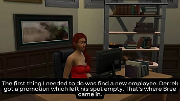 Preview 1 of Office Squirt Webcam - Gareth Williams Boss Fucks Employees MMF Sims 4 Wicked Whims