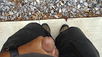 Preview 2 of Mature Japan Big - Goood Cum in driveway.AVI