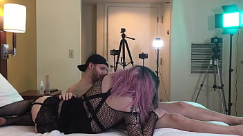 Preview 4 of Malia Khalifa Hot Cry Fuck - Guy Gets Blowjob from Hot Emo Trans Girl