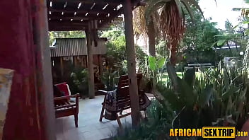 Preview 1 of Saleswoman Chinese - Nympho African Hottie HARDCORE Rammed In Interracial Outdoor Fuck