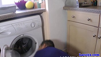 Preview 1 of Na Lama - Milf facialized after draining plumbers pump