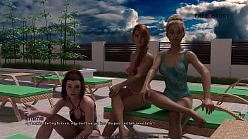 Preview 2 of Arban Sextru Com - MY DORM 4 - Games in Pool - Mark Playing with his stepsister and her friends.