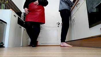 Preview 1 of Xxx Jabardasti Rep Hindi - Sexy ass of curvy mother-in-law in pantyhose is completely covered with my fresh sperm