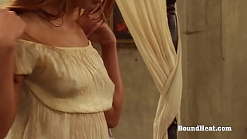 Preview 4 of Force Xxx Videos2017 - Submissive Lesbian Slave On Her Knees Kissing Dominant Madame