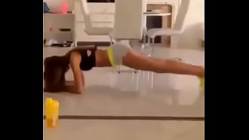 Preview 1 of Deutsche Im Pornokino - sexy teen exercising