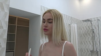 Preview 2 of Hot Xxxmovr - Tattooed Hot Sexy Girlfriend in the Bathroom changes Panties