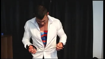 Preview 1 of School Litte - Latex Superman Defeated To Cum