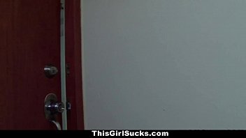 Preview 1 of Hot Midnight Office Sex - ThisGirlSucks - BraceFaced Latina (Rachel Rivera) Sucks Big Cock