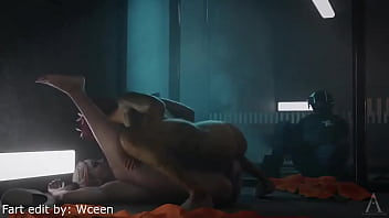 Preview 2 of Reagan Lush Sudden Urge - Futa Poison Ivy Pounds Farting Harley Quinn (Fart edit by Wceen)