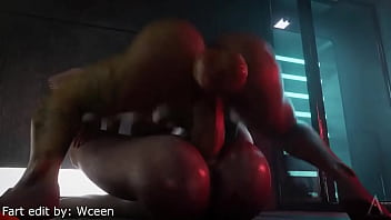 Preview 4 of Reagan Lush Sudden Urge - Futa Poison Ivy Pounds Farting Harley Quinn (Fart edit by Wceen)
