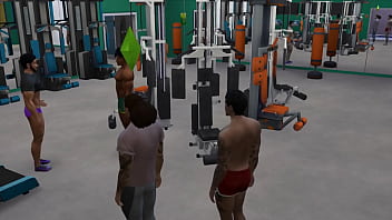 Preview 1 of Www Girl Sleeping Porn Com - Toddy Williams and Friend Louis have Gym Group Sex Sims 4 Wicked Whims