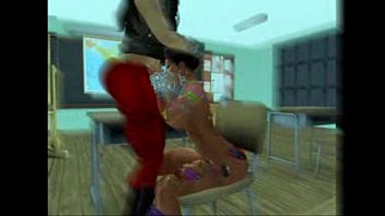 Preview 1 of Camp Sperms - sl shemale fuck female in classroom