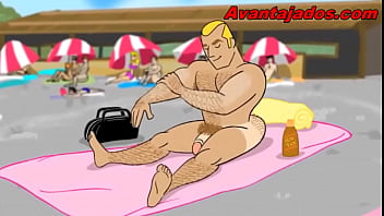 Preview 4 of Wish Vicky - Desenho Gay Surub&atilde_o na Praia com Machos