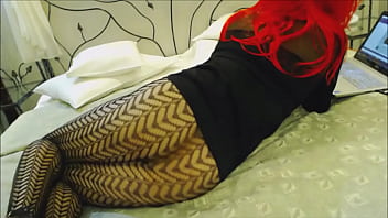 Preview 2 of Ria Milf Sex Strong - Crossdresser teasing on the bed