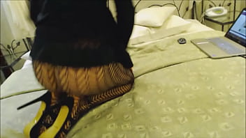 Preview 4 of Ria Milf Sex Strong - Crossdresser teasing on the bed