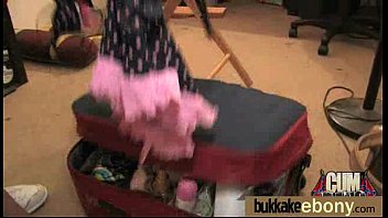 Preview 2 of Dickdrainers Bbc Rimming - Ebony babe sucks too many white cocks 18