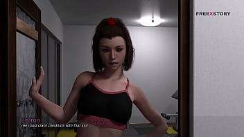 Preview 2 of Vabi Debor Bed Sex Video - My Dorm 3 - Emma Fantasying about her Stepbrother Mark and masturbating in the shower