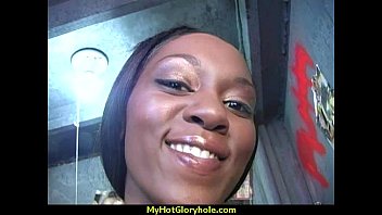 Preview 2 of Andramom - Natural cute black teen tries out gloryhole 29