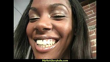 Preview 3 of Baby Self Taste - Natural cute black teen tries out gloryhole 30