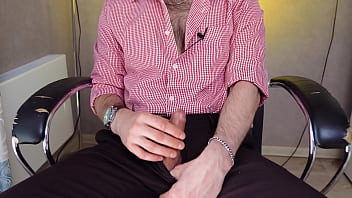 Preview 2 of Mom And Son Sex Scandals - A young handsome man masturbates in the office and cums loudly while no one is at work.