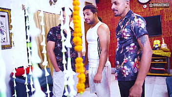 Preview 1 of Sharika Sex - Desi Indian Newly Married Milf Wife GangBang with Her Husband&#039_s Friend ( Hindi Audio )