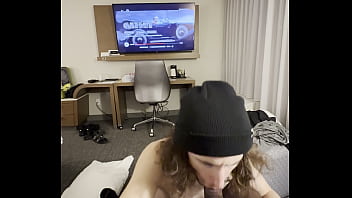 Preview 2 of Mia Khalifa Losing Virginity - Twink Alex throats bbc in hotel room