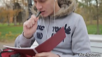 Preview 1 of Hidden Sauna Boy - Petite teen gets oral sex