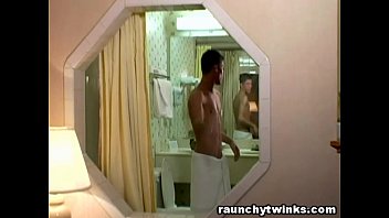 Preview 1 of Son And Mamo Sexy - Cute Brandon Banks Hot Shower Time