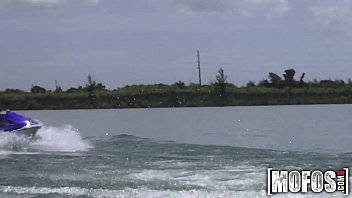 Preview 1 of Xev Bellringer Mommys Bukkake - Mofos - Hot threesome on the seadoo