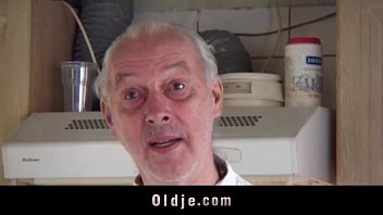 Preview 1 of Hot Whomen - Fetishist brunette licking wrinkled old man