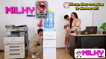 Preview 4 of Freshotoni Ogni - Please don&#039_t let it happen again!! Janitor discovers the secretary fucking his boss.
