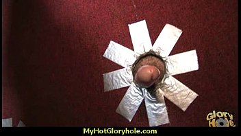 Preview 1 of Sexy Milf Mega Small Porno - Black chick blows &amp_ fucks cock on a naughty gloryhole 7