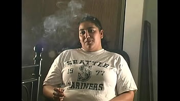 Preview 4 of Gay Hisap Pelir - Samantha Chubby Latina Non-Nude SFW Smoking Clips Pt 2
