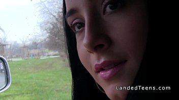 Preview 2 of Pegenc Sex - Beautiful stranded teen banged pov in the car