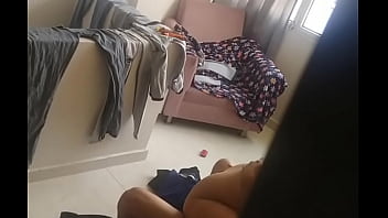 Preview 3 of Katt Leya Ebony Babe Fucking - laundry day and i was fucking with a neighbor and cuckold film from the bedroom