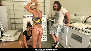 Preview 4 of Squeaky Bedsq - Cute Teen Suck and fucked for cash 2