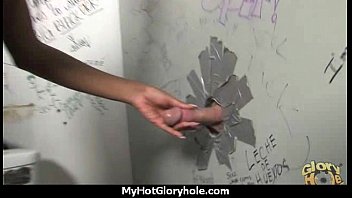 Preview 2 of Nabila Obiad - Ebony Slut Fucks A White Gloryhole Cock In Her First Interracial Scene 12