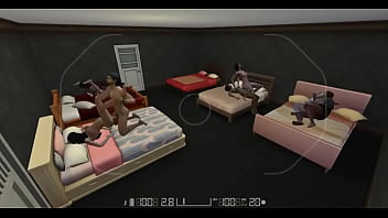 Preview 2 of Cartoon Xbf - Security camera catches an orgy