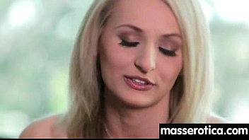 Preview 1 of Sonny Lovele - Sensual Oil Massage turns to Hot Lesbian action 16