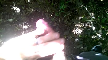Preview 2 of Amateur Skinny Bbc - out in the woods cummin