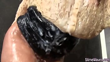 Preview 3 of Mondyer Cock - Bukkake babe fucks toy