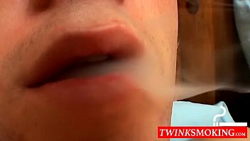 Preview 3 of Arab Niqab Couch - Horny gay dude Bryce is smoking and wanking at the same time