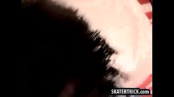Preview 1 of Fak Mom En Haws - Skater hunk spanked hard on the bed by two studs