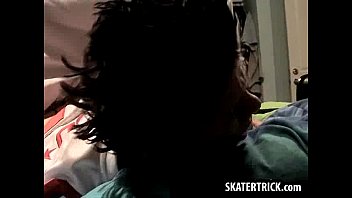Preview 3 of Teenage Princess Murdered - Skater hunk getting a spanking from two studs